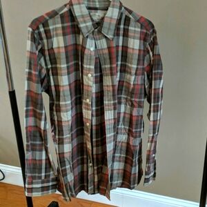 Article 365 plaid button-up collared shirt